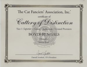 BoydsBengals – CFA’s first Bengal Cattery of Distinction